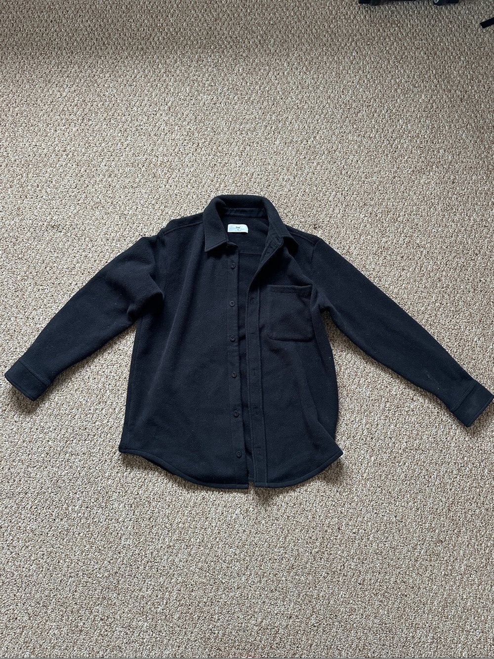 TNA fleece Black Button-Front Shirt